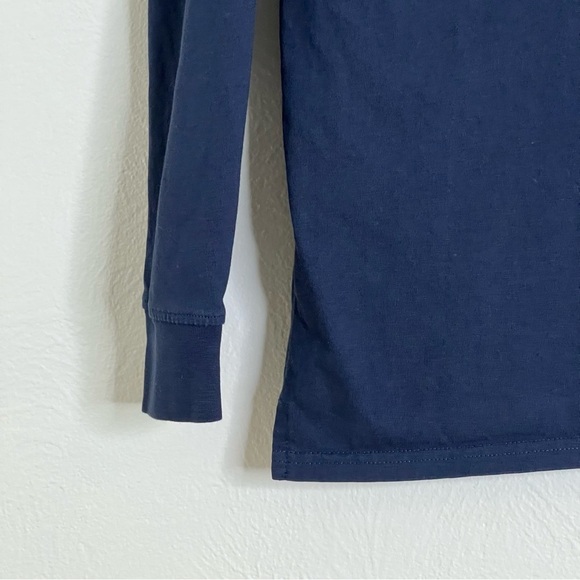 Ivory Ella Navy Blue Cotton Long Sleeve Elephant Top Size S - Picture 3 of 8